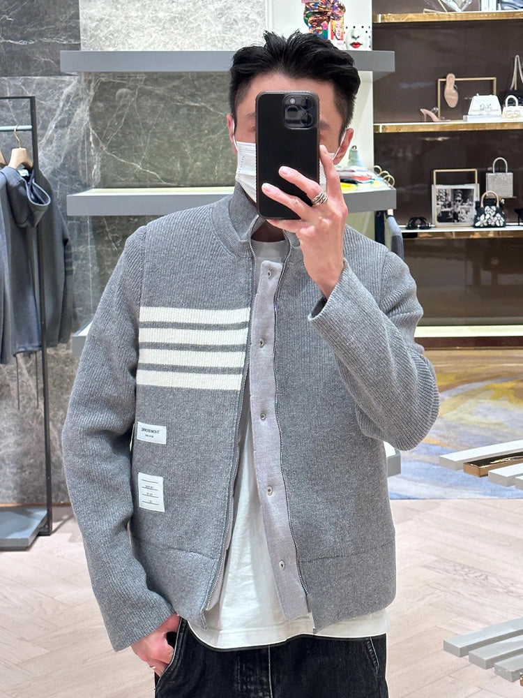 Unisex double-sided fake two-piece jacket | Thom Browne