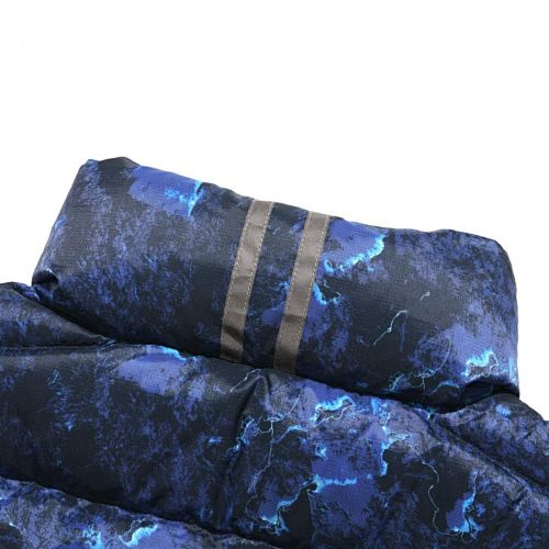 Canada Goose Blue Abstract Print Quilted Puffer Vest