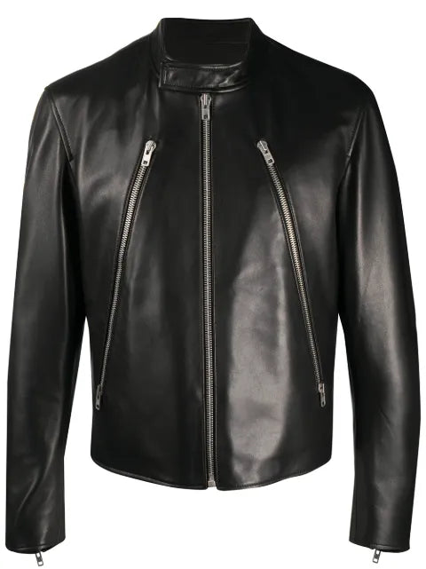 Maison Margiela zip-detail leather jacket