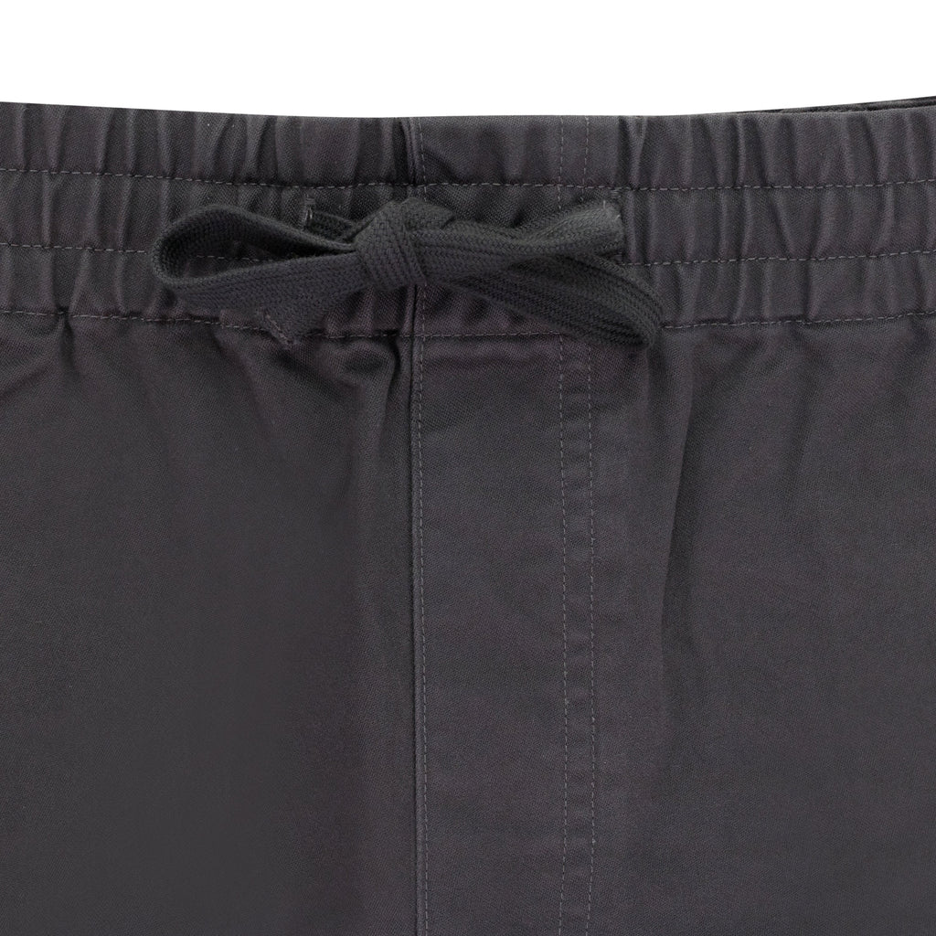 GRAY DRAWSTRING CHINO SHORTS