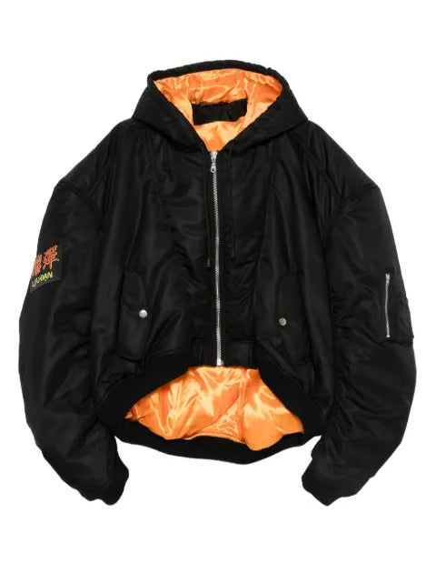 LỰU ĐẠN hooded bomber jacket