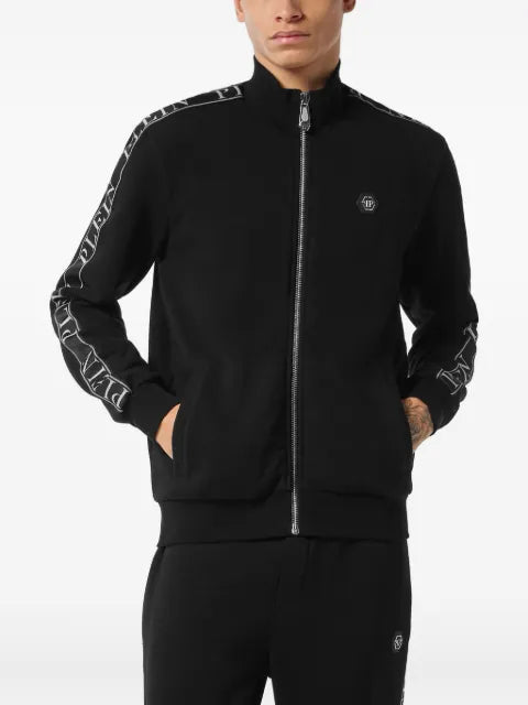 Philipp Plein logo-tape zip-up track jacket