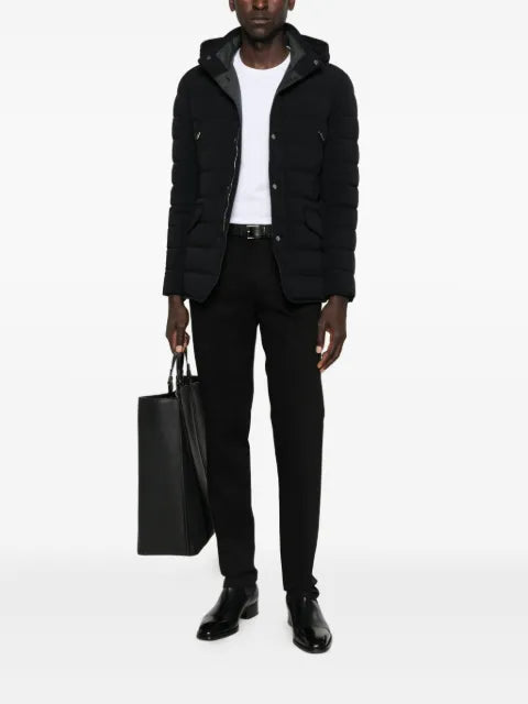 Moorer buttoned quilted padded jacket