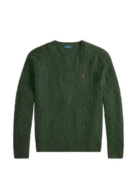 Polo Ralph Lauren Pony-embroidered cable-knit sweater