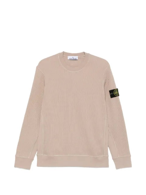 Stone Island 6100056 organic cotton waffle fleece sweater