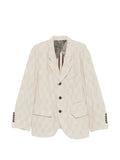Ziggy Chen single-breasted blazer with checkerboard pattern