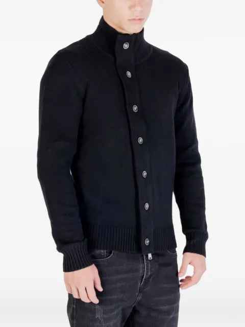GIANNI LUPO button-up high-neck sweater