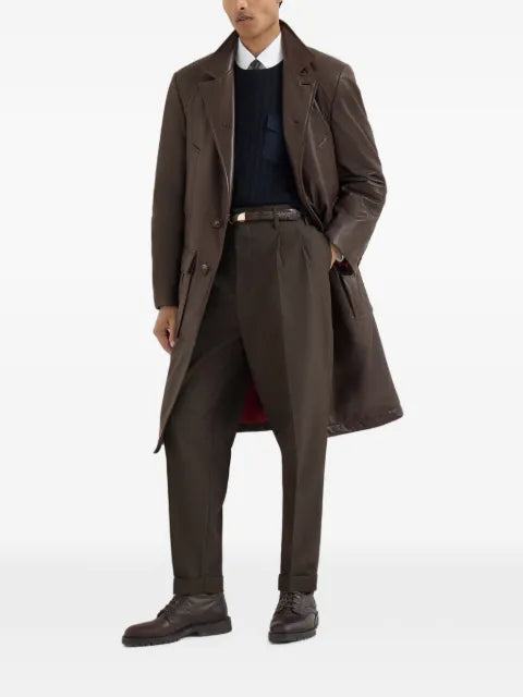 Brunello Cucinelli cashmere and silk ribbed sweater with chest pocket