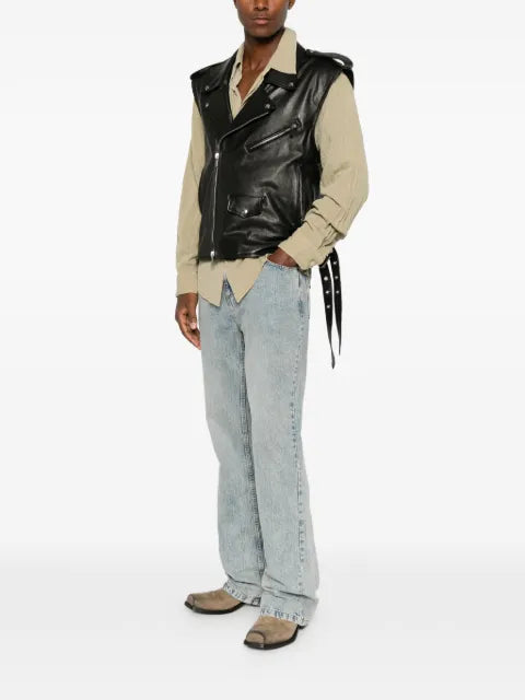 Salvatore Santoro biker-style leather jacket