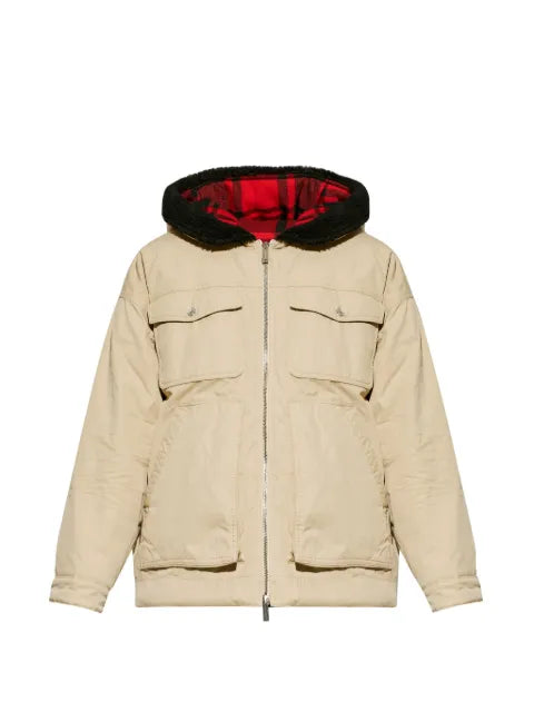 DSQUARED2 logo-patch hooded jacket