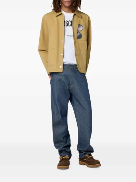 Moschino printed cotton gabardine jacket