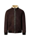 Hackett London shearling-collar bomber jacket