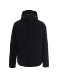 Herno hooded concealed-fastening jacket