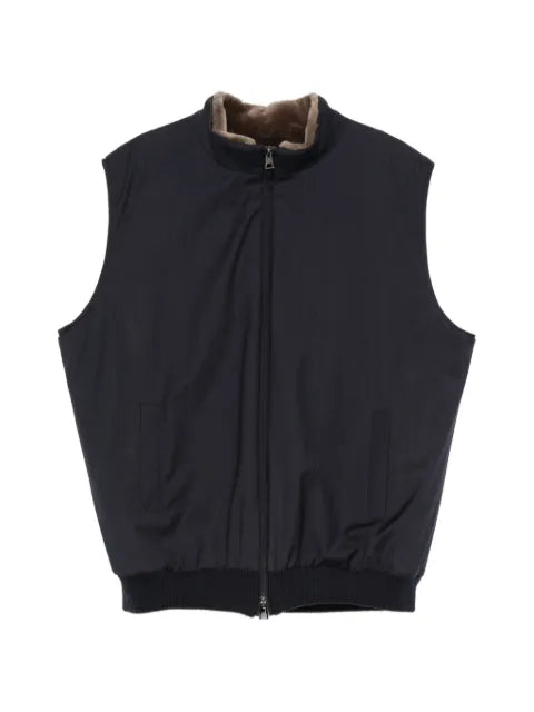 Manzoni 24 fur-trimmed zip-up gilet