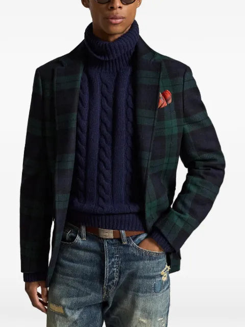 Polo Ralph Lauren tartan-check single-breasted blazer