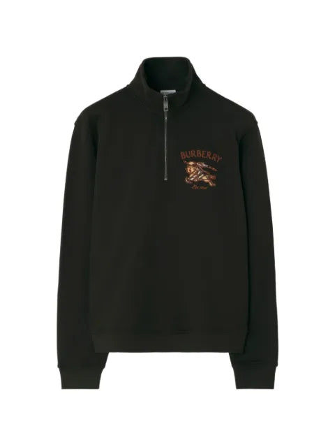 Burberry Knight Check cotton half-zip sweatshirt