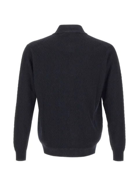 Filippo De Laurentiis geometric-pattern high-neck cardigan