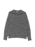 Auralee zip-neck knit sweater