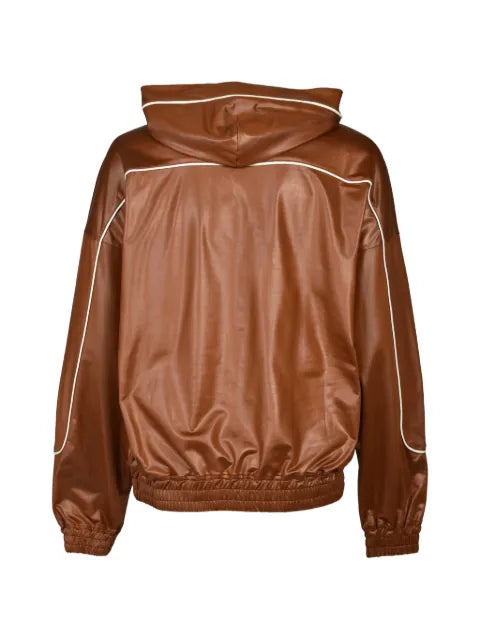 BREATH piping half-zip hoodie