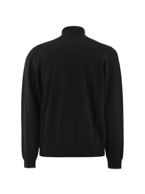 Peserico fine-knit wool zip-up cardigan
