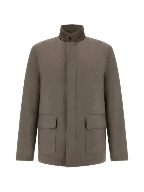 Paul & Shark Typhoon® Platinum suede-trim field jacket