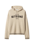 Maison Kitsuné logo-print knitted hoodie
