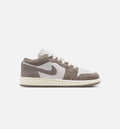Air Jordan 1 Low Grade School Lifestyle Shoes - Olive Grey/Enigma Stone/Summit White