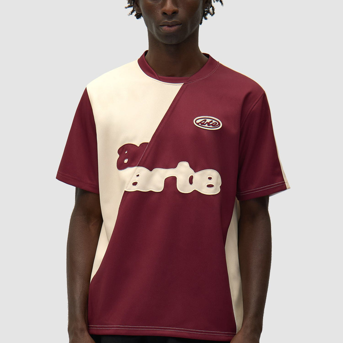 Arte Football T-shirt: Bordeaux / Cream