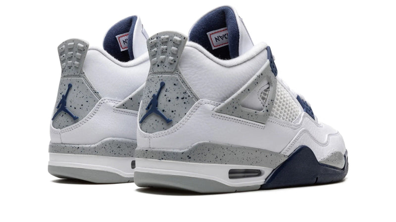Air Jordan 4 Retro 'Midnight Navy' – Deep Navy & White Premium Sneaker with Metallic Gold Accents