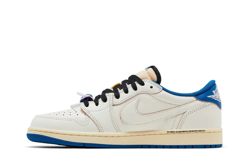 Fragment Design x Travis Scott x Nike Air Jordan 1 Low OG SP 'Sail/Military Blue'