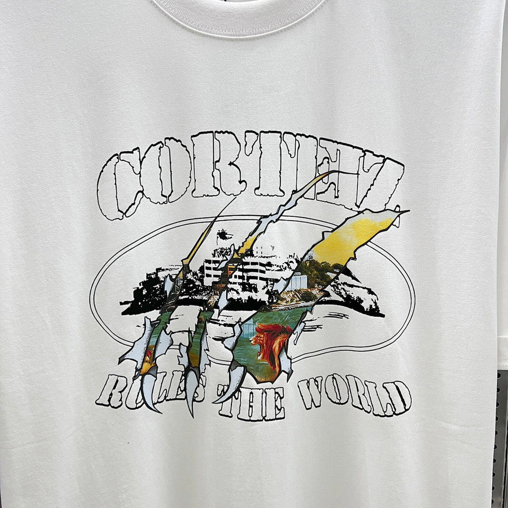 Corteiz Rules The World Graphic Oversized Tee – White