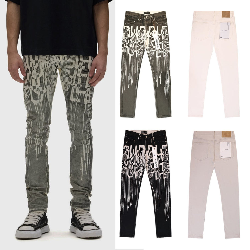 Purple Brand Distressed Graphic Jeans