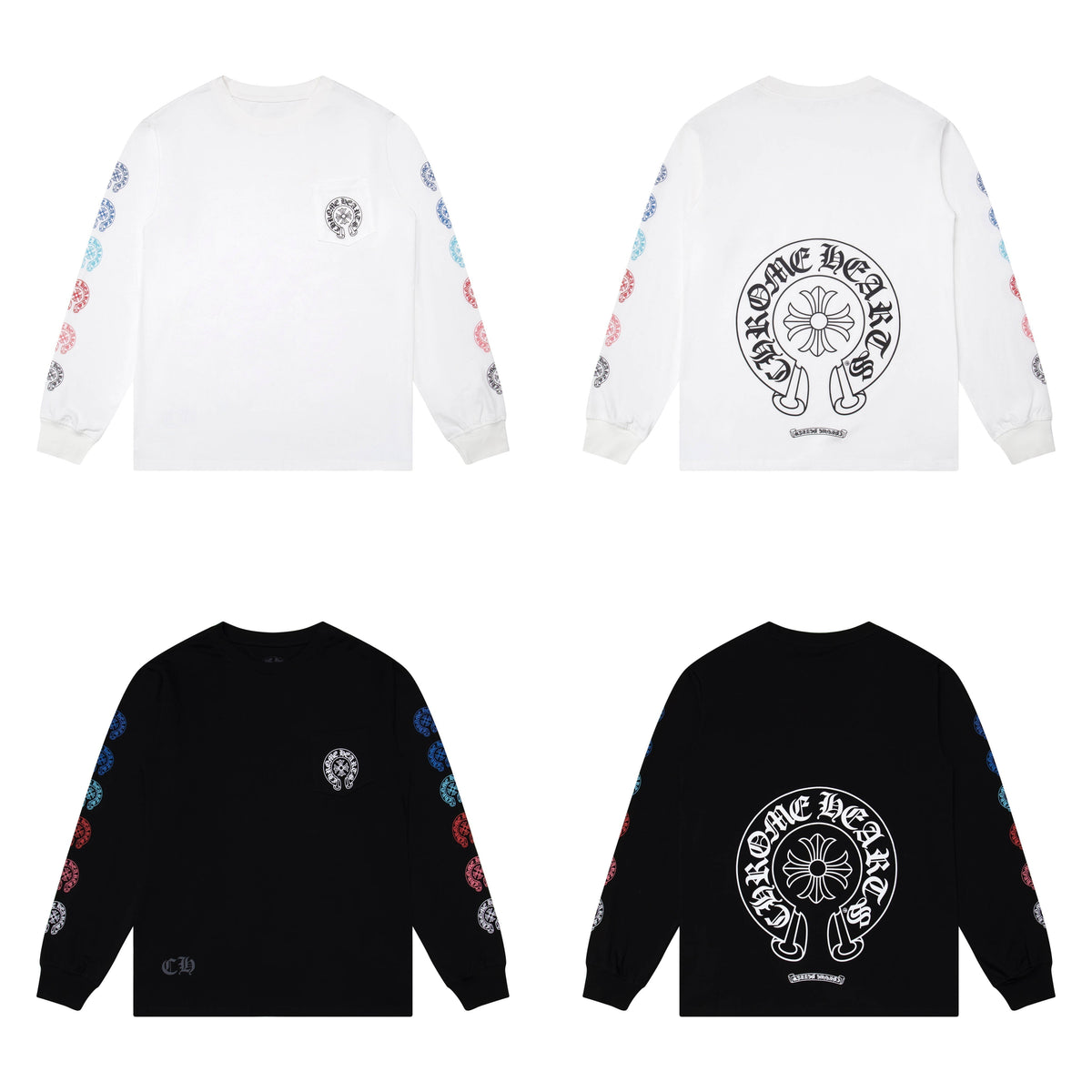 CHROME-HEARTS Men's Long-Sleeve T-shirt Sweatshirt K8009