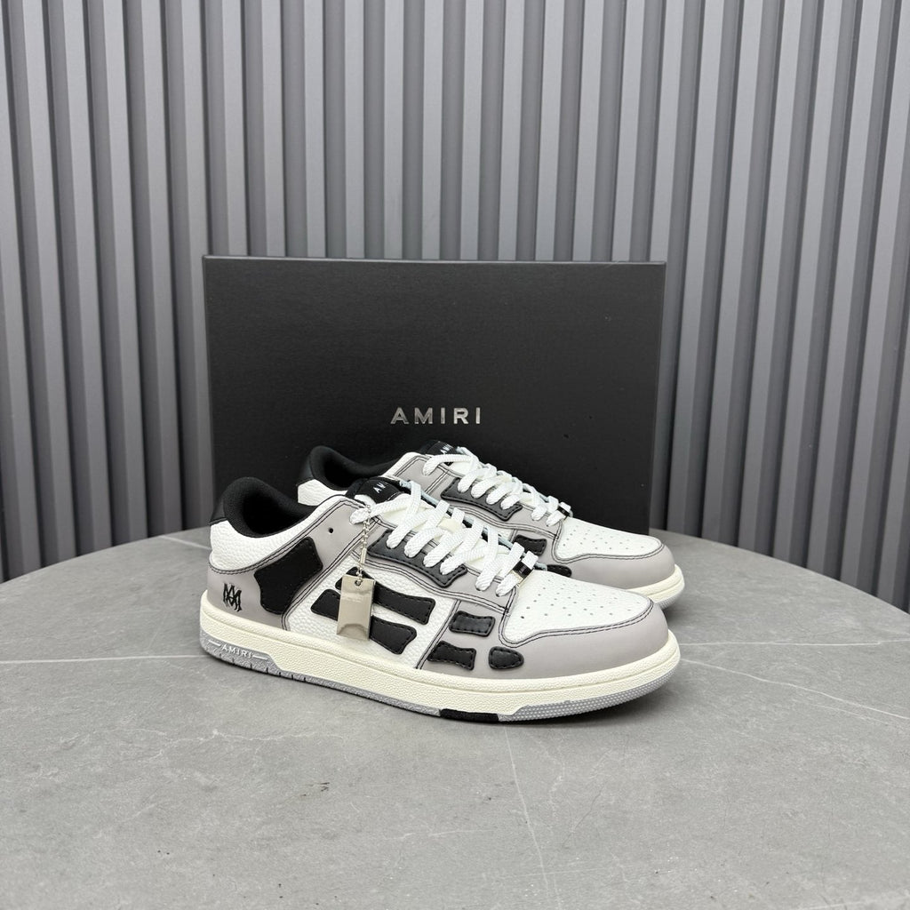 AMIRI Mint Green Paneled Low-Top Sneakers