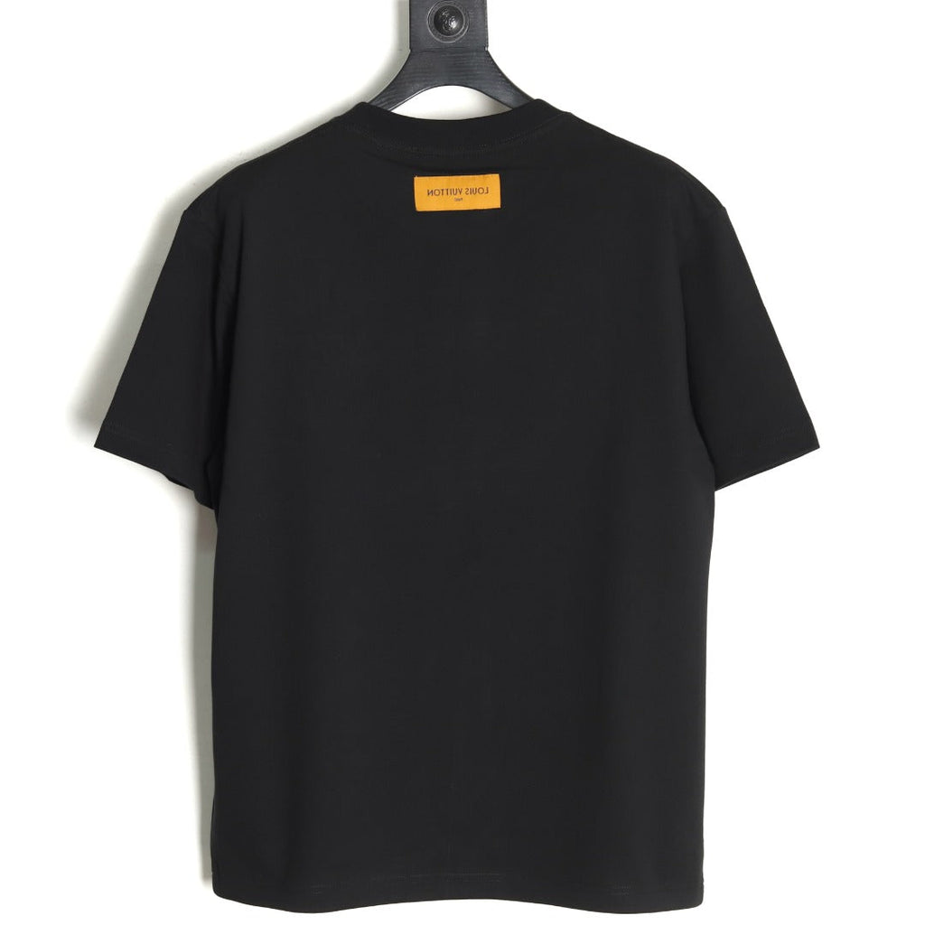 Louis Vuitton LV Chest-Lettering Short-Sleeve T-Shirt - Black